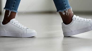 Walking Slowly Indoors in Calm Home Lifestyle Scene