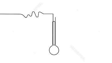 Seamless loop animation of a thermometer one line art drawing medical tool