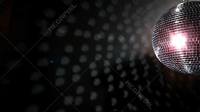 Shiny disco ball spinning