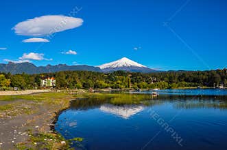 Villarrica Volcano, viewed from Pucon, Chile