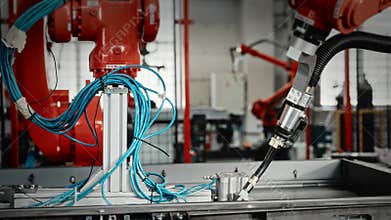 Automated Welding Robot Executing Intricate Spot And Seam Welds With Sensor And Nozzle Management
