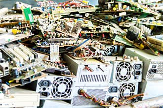 Electronic waste ready for recycling