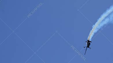 Precision Aerobatics XtremeAir XA42 Monoplane Slow Motion Turning Clear Sky