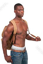 Man with backpack