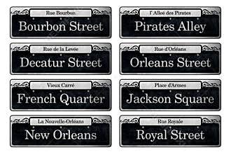 New Orleans Famous Street Signs Digital Scrapbook Elements