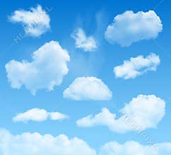 Clouds on blue skies background
