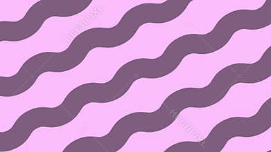 Abstract Wavy Lines Pattern on Soft Pink Background