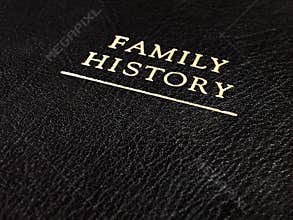 Leather Family History Book