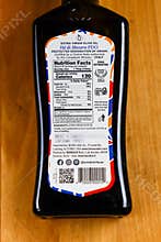 Back label of a 500ml Bono Sicilian Extra Virgin Olive Oil