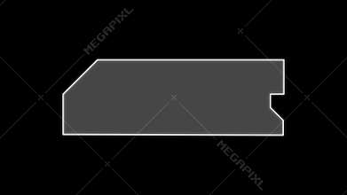 Element of hud interface. Futuristic lower third for a title, TV news, callout box.