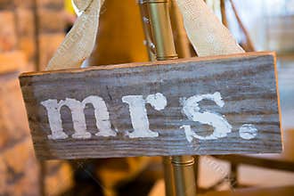 Wedding Decor Mr and Mrs Sign