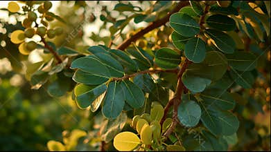 Cashew tree at dawn