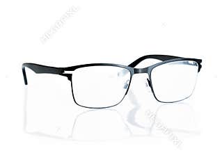 Black eye glasses isolated