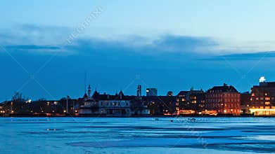 Waterfront views. Copenhagen, Denmark. Time Lapse