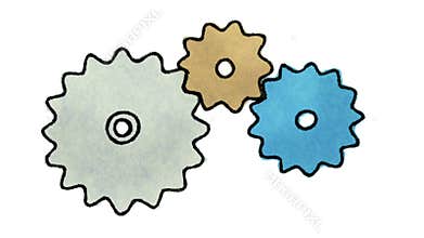 Cloud computing concept, hand drawn (loopable)