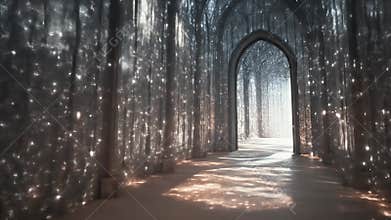 Magical Sparkling Light Corridor Archway