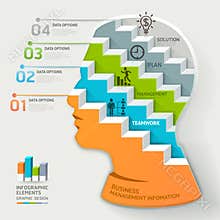 Business concept infographic template. Businessman