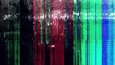 AI-generated abstract, chaotic vertical lines and digital noise resembling a corrupted video signal