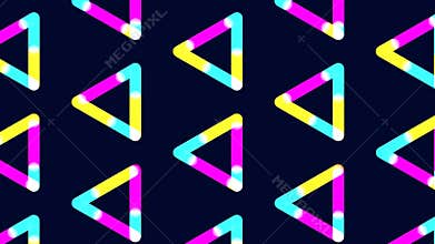 Vibrant diagonal triangle pattern in bold colors