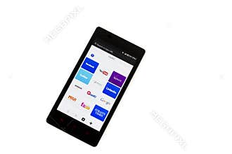 Apps icon on smart phone screen.