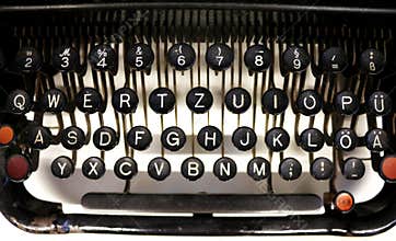 Old German typewriter keys