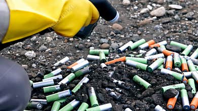 AI Cleaning contaminated batteries