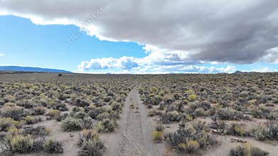 Aerial Desert Trail River Spring Lakes Ecological Reserve California Fly Through