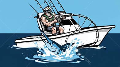 Muscular Captain Battles Monster Marlin The Ultimate Ocean Fight