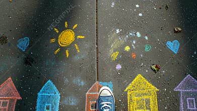 The Moment Rain Washes Away My Sidewalk Chalk Masterpiece