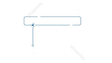 Animated element of infographics - rectangular callout box with line below