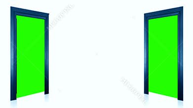 Afterlife heaven opening door