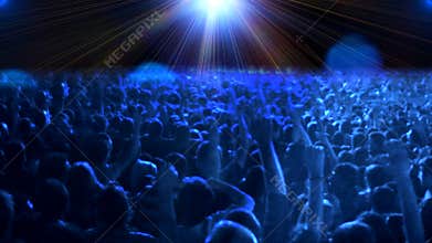 Crowd of people dancing at the concert