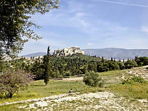 The Parthenon on the Acropolis in Athens Greece