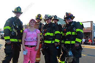 Fourth july parade firemen