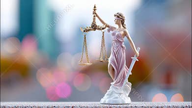 Lady justice representing legal system, upholding fairness and balance, jurisprudence law, symbolizing and ethics, video 4k