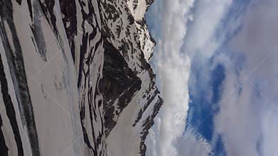 Snow covered Caucasus Mountains