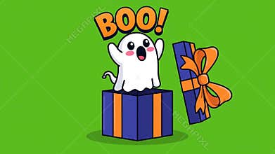 Surprise Ghost in a Box - Animated Halloween Fun