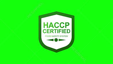Green and White HACCP Certified Food Safety System Shield