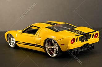 Yellow sports car