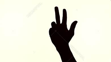 Silhouette countdown fingers