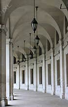 Federal Triangle archway hall in Washington, DC