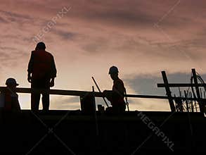 Silhouettes of workers