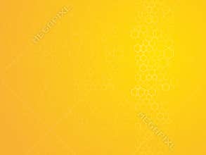 Hexagonal outline abstract yellow background