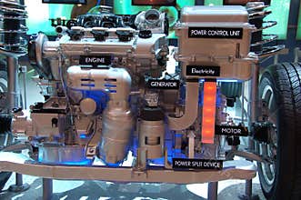 Hybrid gas electric engine