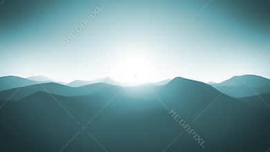 Mountains landscape silhouette background loop