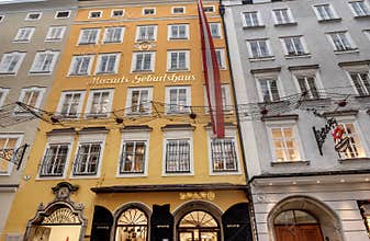 Birth house of Wolfgang Amadeus Mozart in Salzburg, Austria