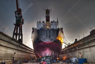 Ship in dock