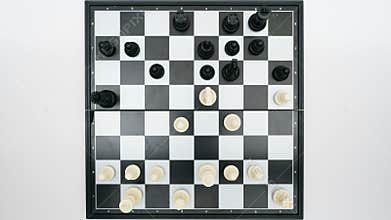 Chess game top view