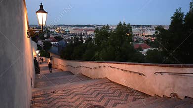 Prague Evening Walk. Prague, Czechia, Europe