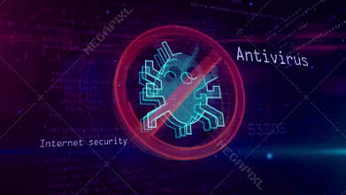 Cyber security and antivirus concept